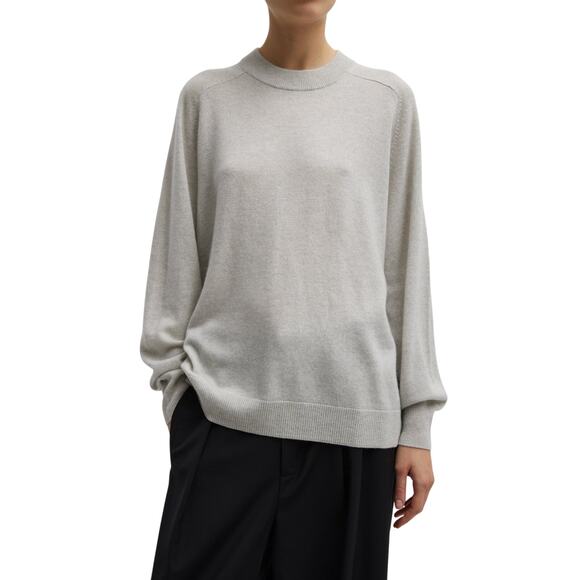 Tibi 'Washable ' Light Heather Grey Wool Crewneck Sweater Size M - Picture 1 of 13
